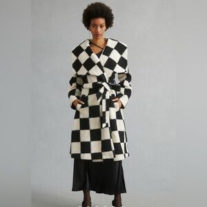 Hutch Juni Coat - Black and White Checker